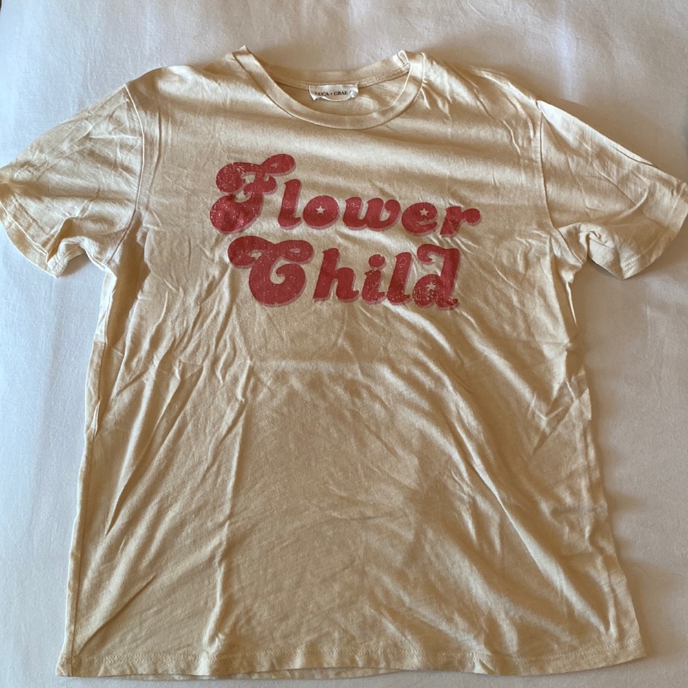 Luca & Grae flower child graphic t-shirt. Size Small